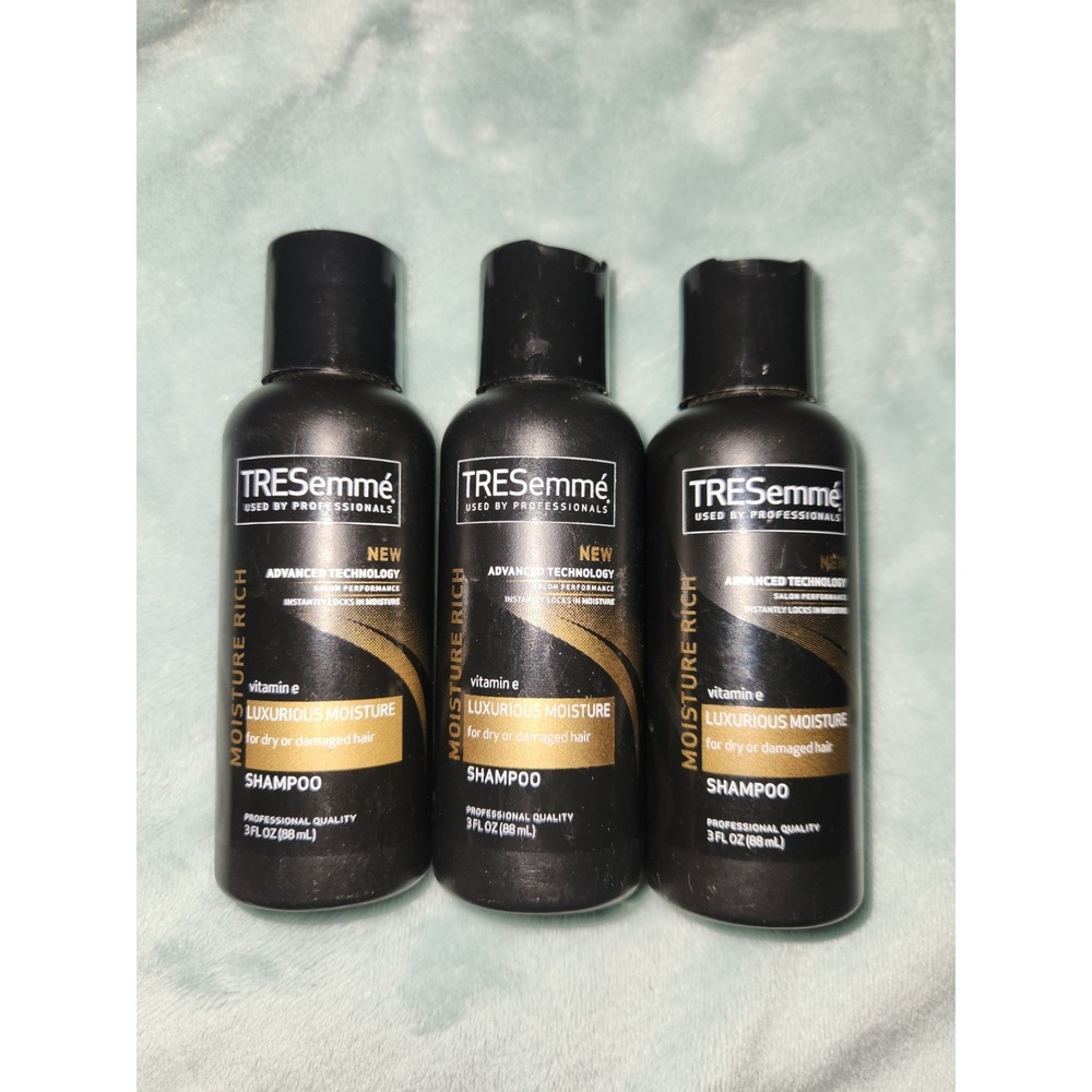 Lot of 3~Tresemme Moisture Rich Luxurious Shampoo Travel Size 3oz Each~NEW